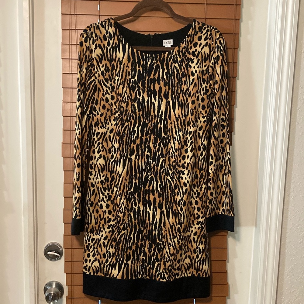 Cache Animal Print Sparkle Dress